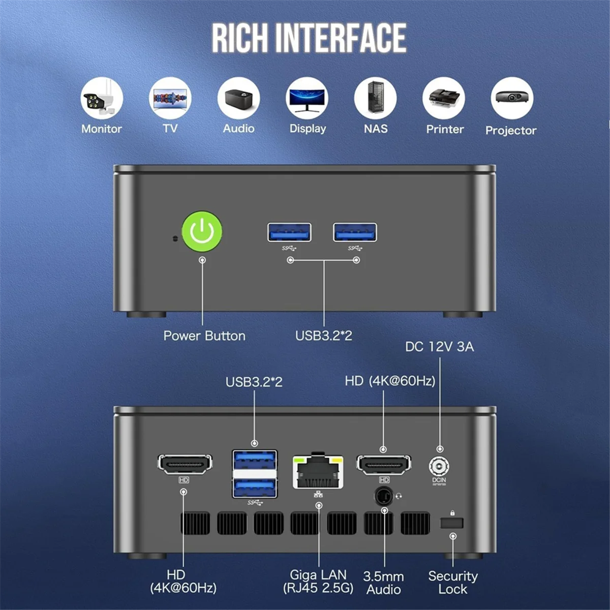 Hot sale G3 Plus Mini PC N150 8GB+512GB DDR4 WiFi6+BT5.2 Support 11 Pro Mini PC Office Gamer Computer EU Plug