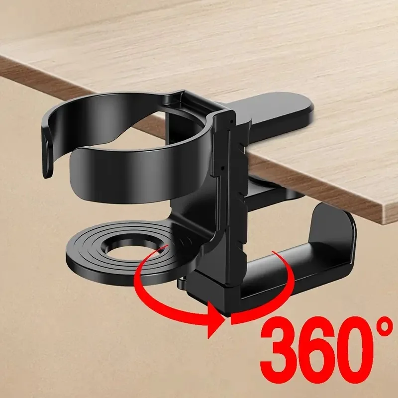 Headworn Aluminum Alloy Earphone Holder 2-in-1 Cup Storage Rack