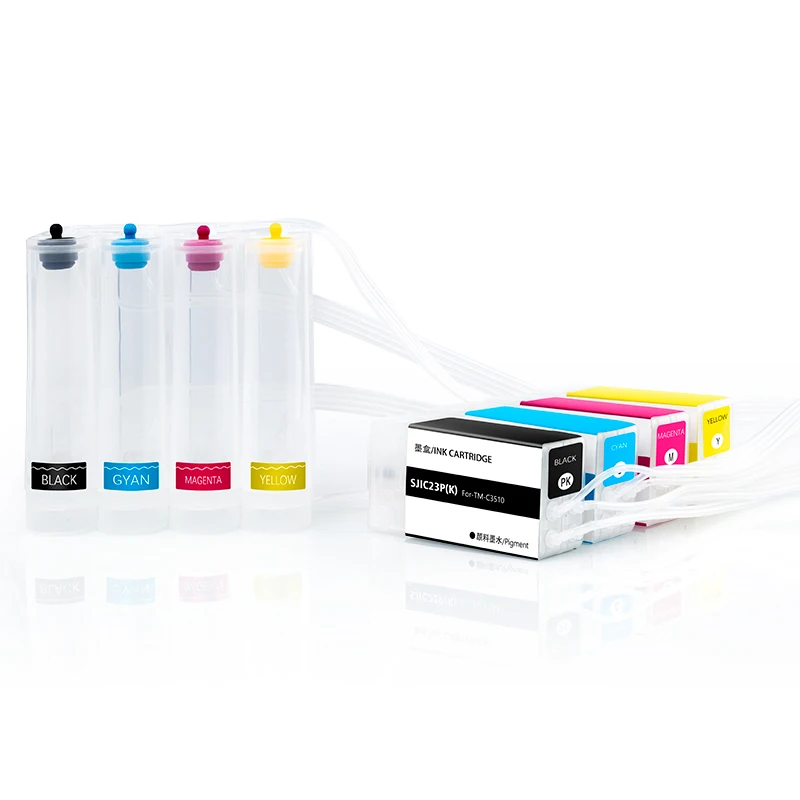 SJIC22P SJIC23P SJIC24P CISS Continuous Ink Supply System Without Chip For Epson TM-C3500 TM-C3510 TM-C3520 C3500 C3510 C3520