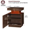 Nightstand with Led Lights Modern Night Stand Led Bedside Table for Bedroom Storage with Removable Shelf 5