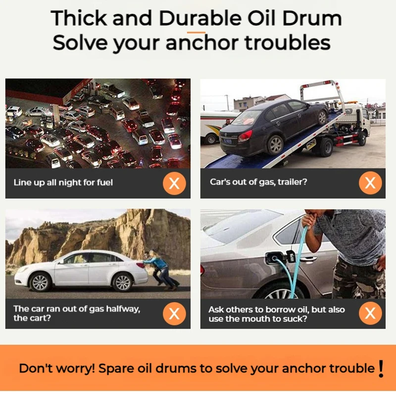201 Stainless Steel Fuel Tank 5L 10L Petrol Storage Oil Jerrycan Gas Can Car Truck Motorcycle Car Fuel-jugs Oil Pipe