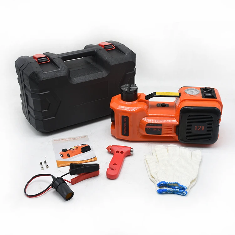 

3 in 1 high torque 5-ton 45CM lifting inflator car air pump car hydraulic jacks electric jack for car