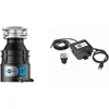 Badger 5 Garbage Disposal with Power Cord, Standard Series 1/2 HP Continuous Feed Food Waste Disposer, Badger 5 W/C 5
