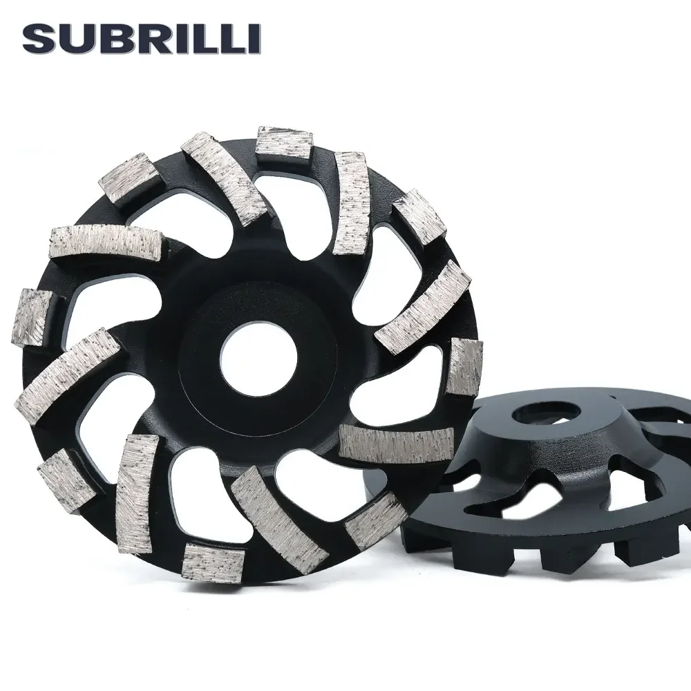 5" Diamond Sintered Grinding Cup Wheels Bowl Shape 125mm Sanding Disc Segment 30# Grit Medium Bond For Concrete Granite Stone