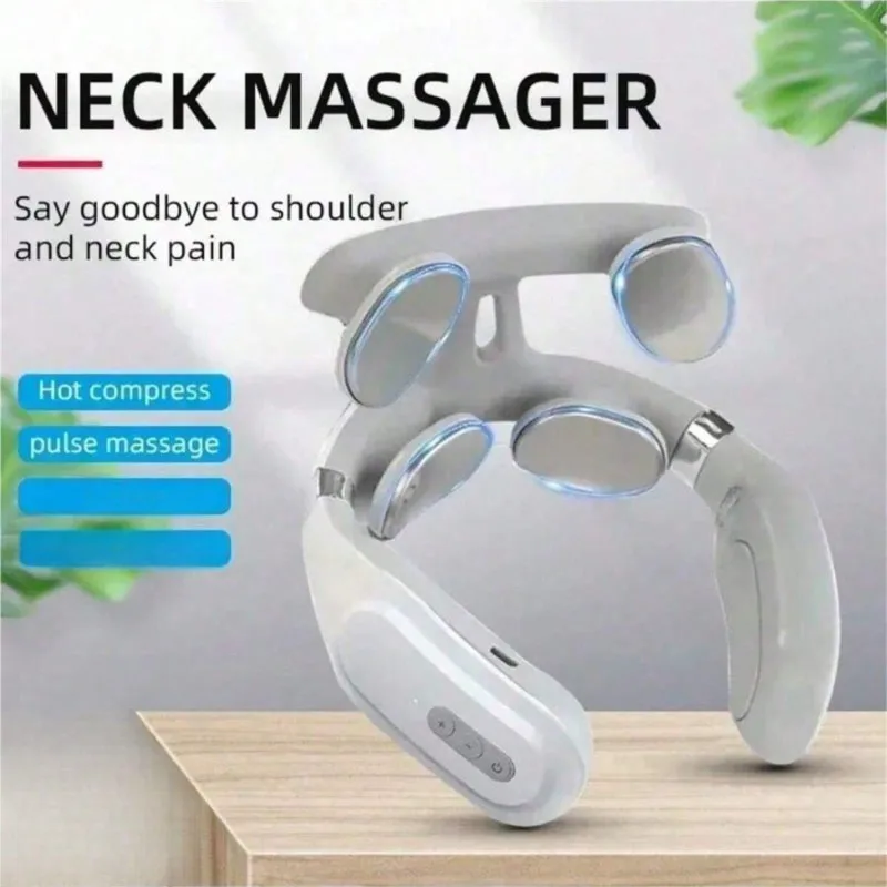 Portable Smart Neck & Shoulder Massager - USB Rechargeable, Lithium Battery