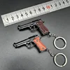 1:4 Scale Berta 92F Pistol Keychain Mini  Gun Metal Keyring Key chain toy guns fake gun  For Adult Kids  Gift decoration 5