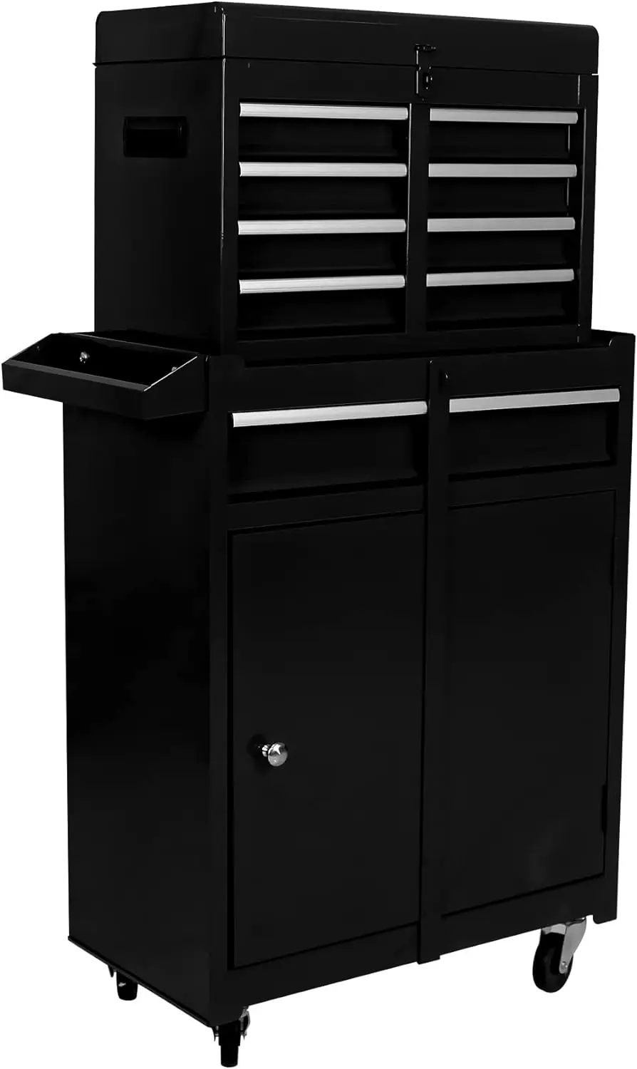 

SPOFLYINN 5-Drawer Rolling Tool Chest with Wheels Detachable Storage Cabinet Cart with Bottom Cabinet Adjustable Shelf Tool