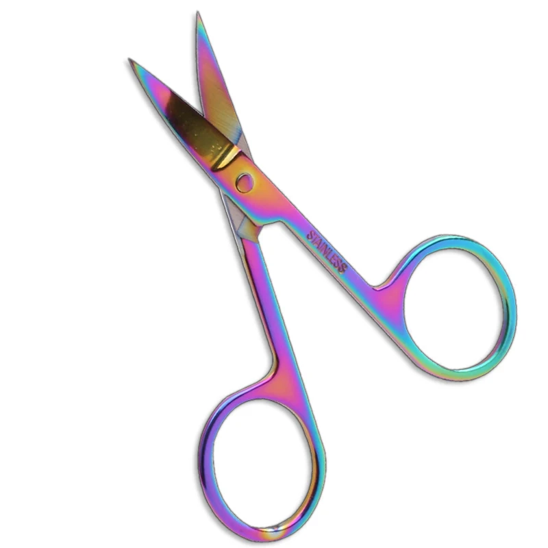 Stainless Steel Curved Tip Thin Blade Cuticle Scissors Nail Clippers Trimmer Dead Skin Remover For Manicure Makeup Eyebrow Tools