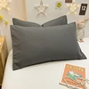 Gray Pillows Cover 2pcs Pillowcase 48x74cm Cushion Cover Rectangle Pillowslip for Home funda almohada Simple Style Pillow Case 4