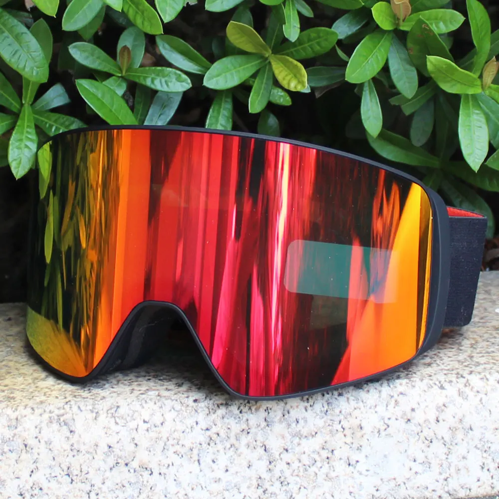 UV400 Magnetic Ski Goggles Double Layer Polarized Lens Skiing Anti-fog Snowboard Goggles for Men Women Ski Glasses Eyewear Set 6