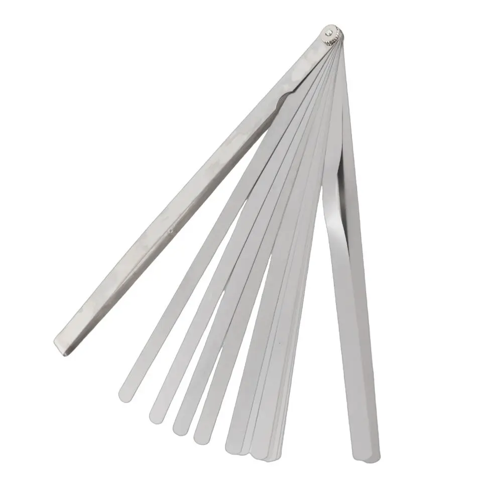 17 블레이드 메트릭 필러 게이지 ? 0.02-1.00mm ? 스테인리스 스틸 ? 두께 측정기 ? 표시된 미터법 12인치 길이 / 300mm ?
