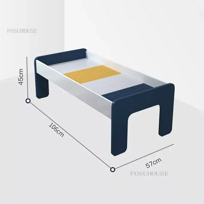 Creative Children's Tables Building Blocks Desk Children Furniture Multifunctional Solid Wood Table Desk for 2-12 years old