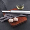 Stainless Steel Rolling Pin for Non-stick Dough Flour Stick Kitchen Cooking Baking Tools Accessories Pizza Roller With Handle 2