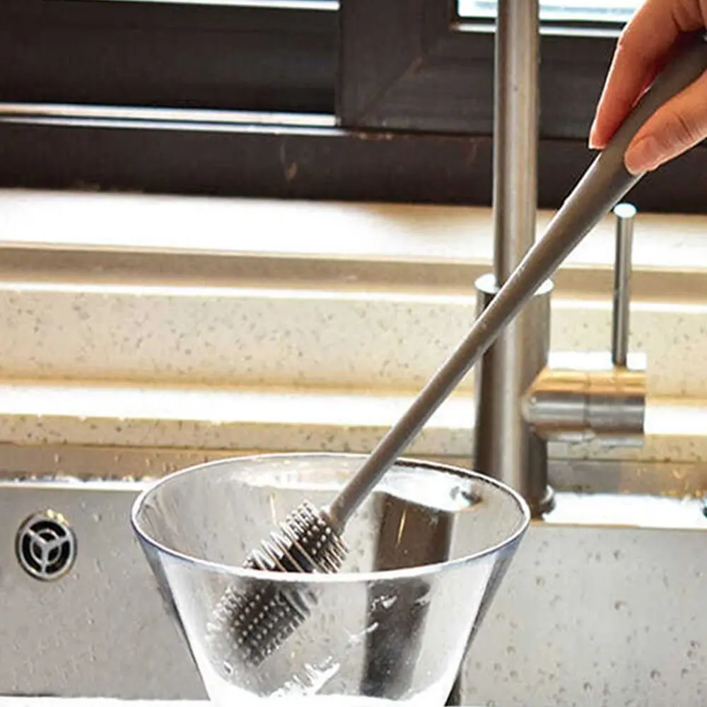 Suspensible Multi-function Food Grade Cleaning Brush Scrubber Cup Scrubber Milk Bottle Brush Cleaning Tool Glass Cleaner