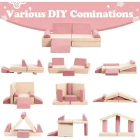 Kids Couch, Play Couch Sofa for Kids Imaginative Furniture Play Set for Creative Kids, Couch Sofa Foam Play Couch Indoor Outdoor 2