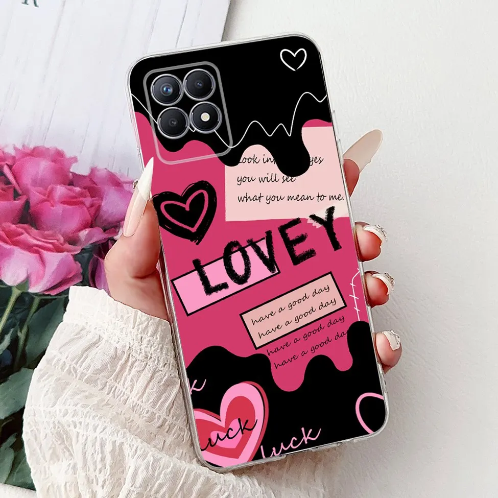 Luxury Butterfly and Love Flowers Clear Phone Case - Cool Painted Design
