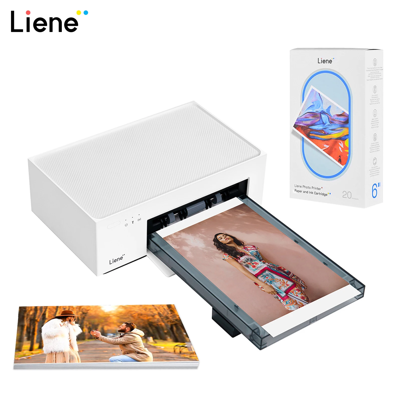 Liene WiFi Wireless Photo Printer 300DPI Color Sublimation Instant