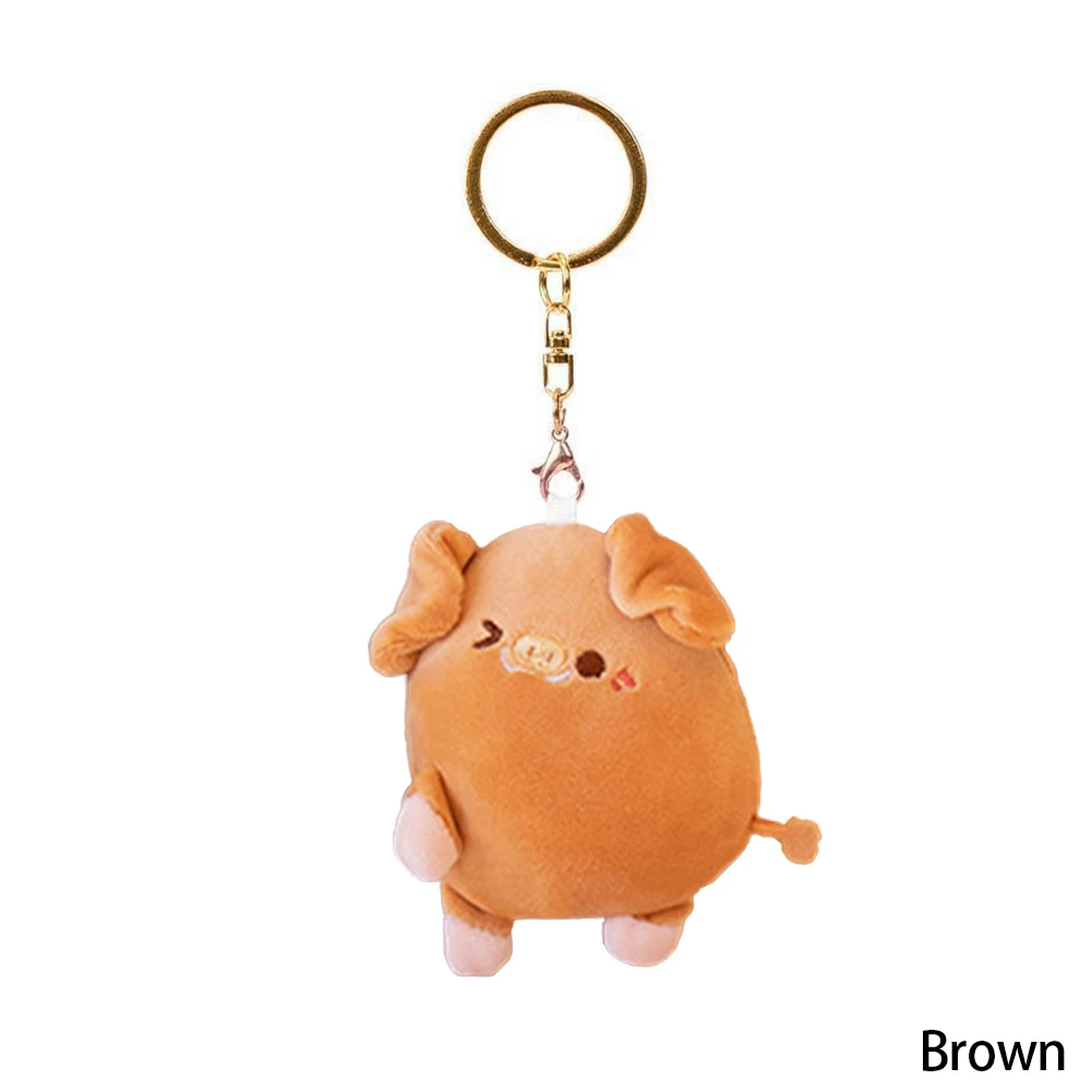 Couple Pig Bag Charm Keychain with Magnet