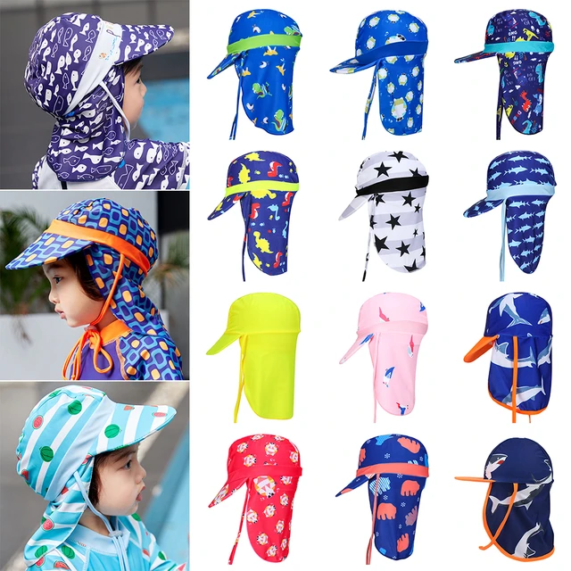 Children Summer Bucket Hats Adjustable Wide Brim Cap Uv Protection Outdoor  Beach Sunscreen Sun Hat Boy Girl Flap Cap - Kids Hats & Caps - AliExpress