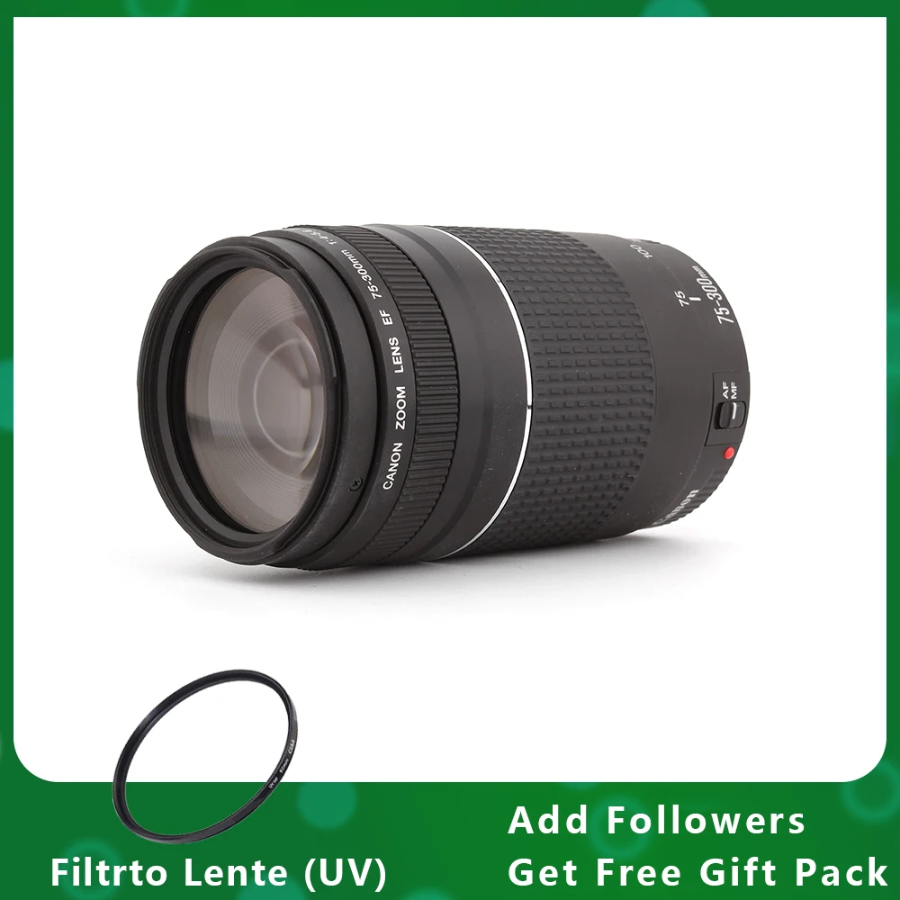Obiettivo Canon Ef 75-300Mm F/4-5.6 Iii Per Canon Eos 1300D 650D 550D 700D 60D 70D 80D 6D 7D 5 D2 5 D3 T3I T5I T6
