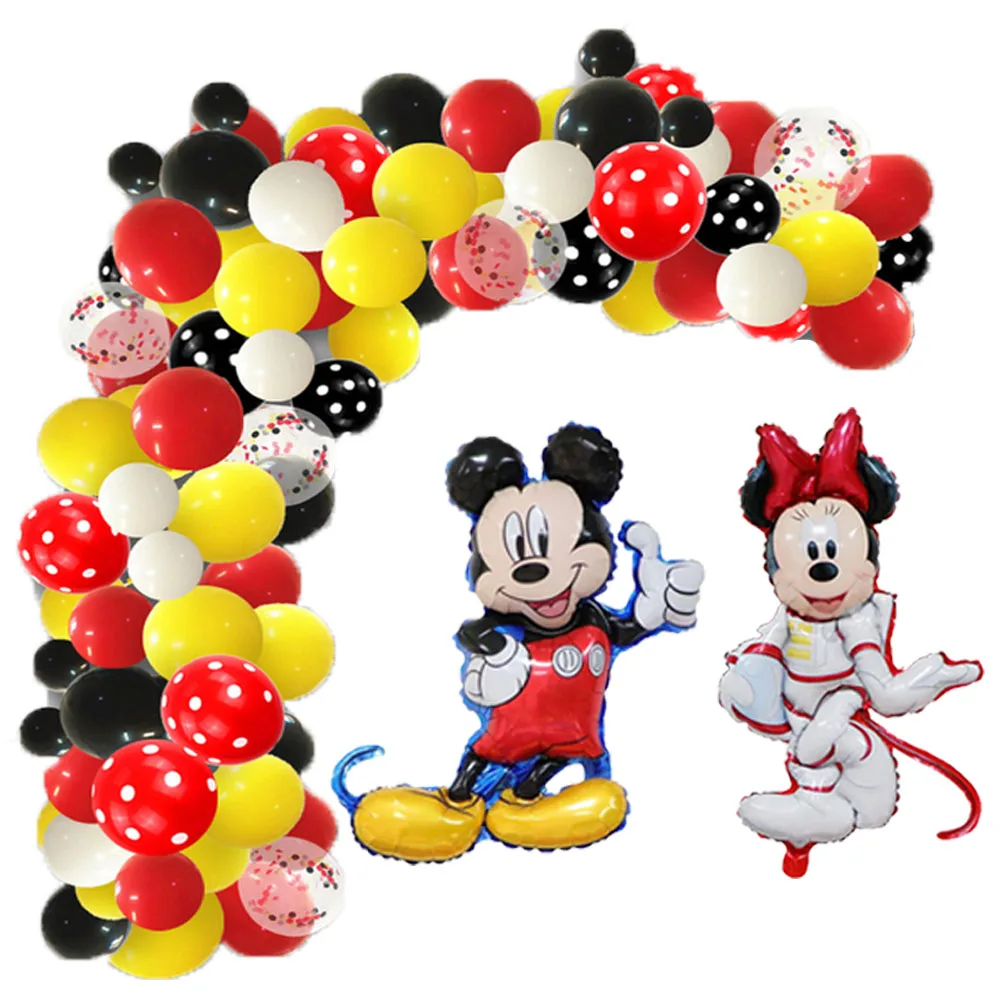 

Mickey Mouse Themed Baby Shower Decoration Boys Girls Polka Dot Balloons 1st Birthday Wedding Party Gender Reveal Baptism Decora