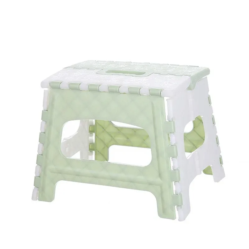 Plastic Folding Step Stool with Handle Portable Collapsible Small Foot Stool Bathroom Stepping Folding