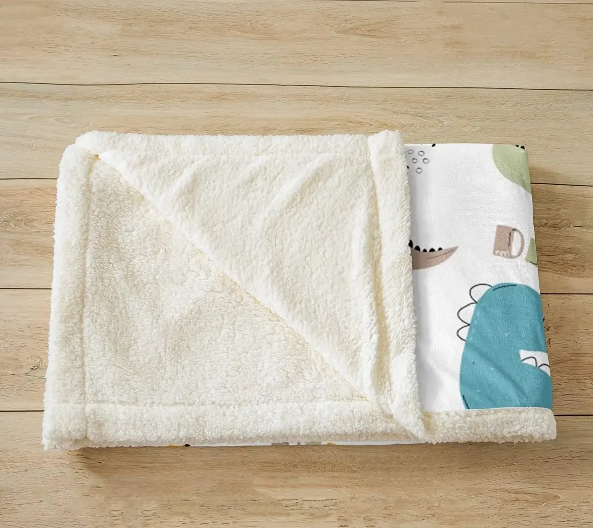 Cute Dinosaur Throw Blanket Cartoon Cactus Plants Bed Blanket for Kids Teens Boys Girls Room Decor Wild Animals Fleece 3