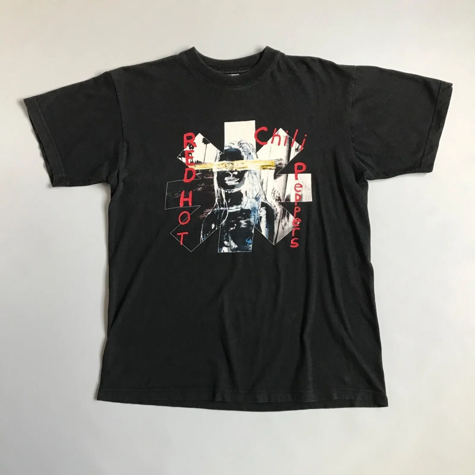 Red Hot Chili Pepper Way Vintage Black T Shirt Maniche Lunghe O Corte