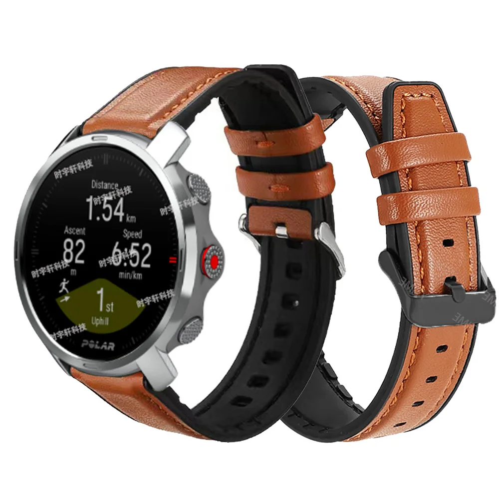 Cinturino Da 20Mm 22Mm Per Polar Grit Pro Titan Band Bracciale In Silicone In Pelle Per Polar Vantage M M2/Pacer/Ignite 3 2/Unite Watchband