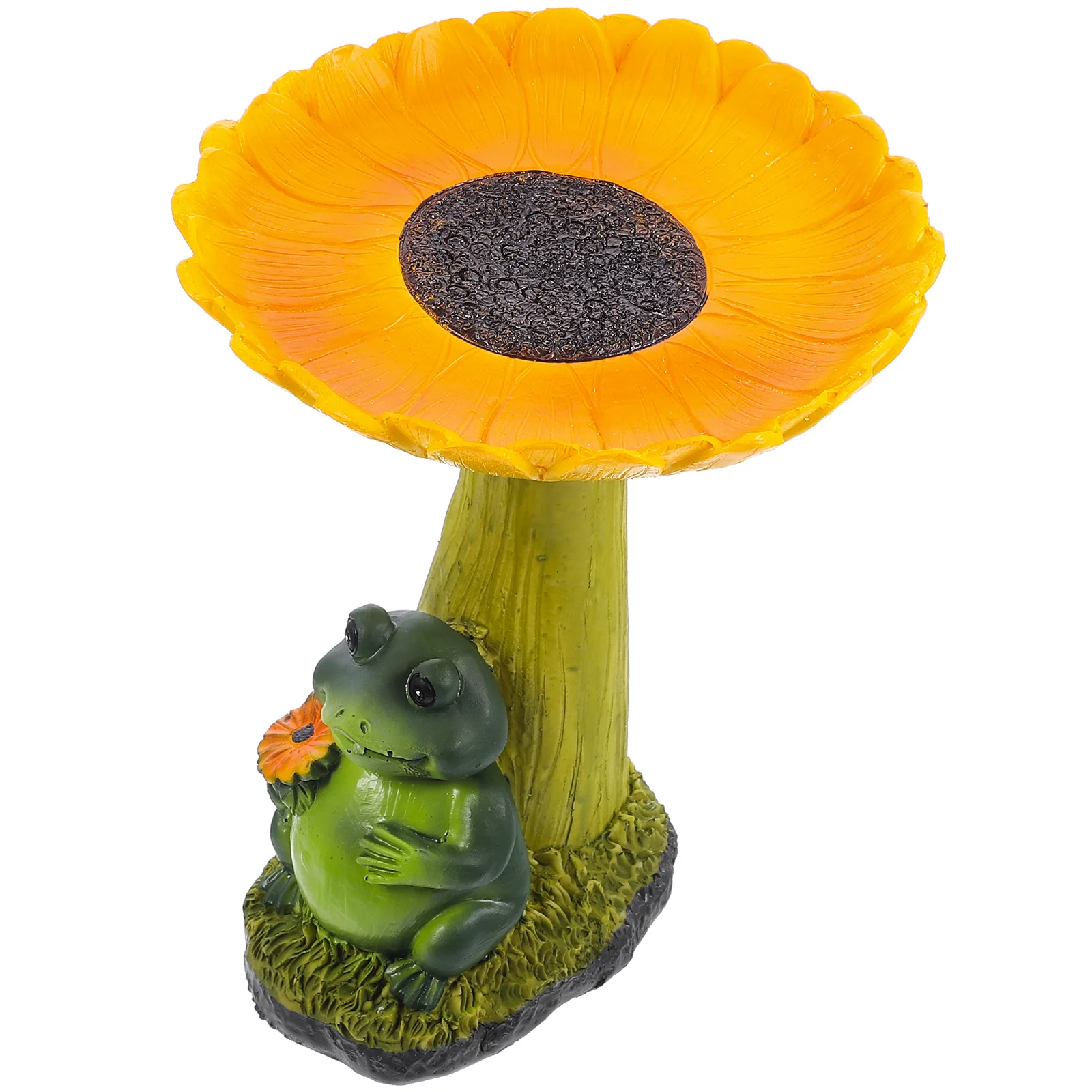 

Garden Bird Bath Sunflower Frog Shaped Bird Feeder Garden Decorative Bird Feeder Patio Bird Bath