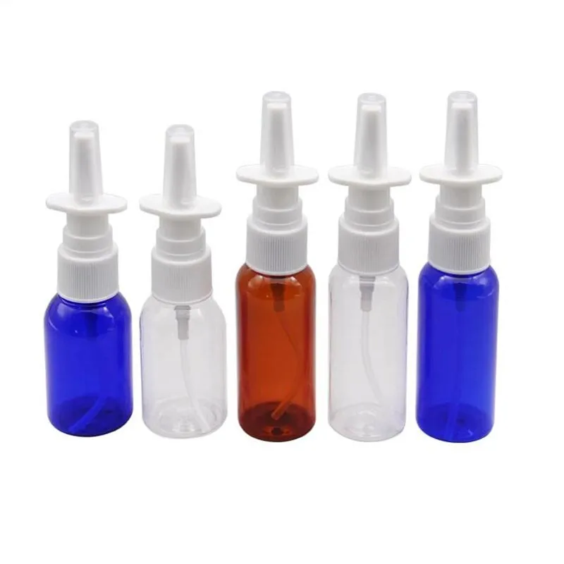 2PCS/LOT 10ml/20ml/30ml Empty Plastic Nasal Spray Bottles Pump Sprayer Mist Nose Spray Refillable Bottling Packaging