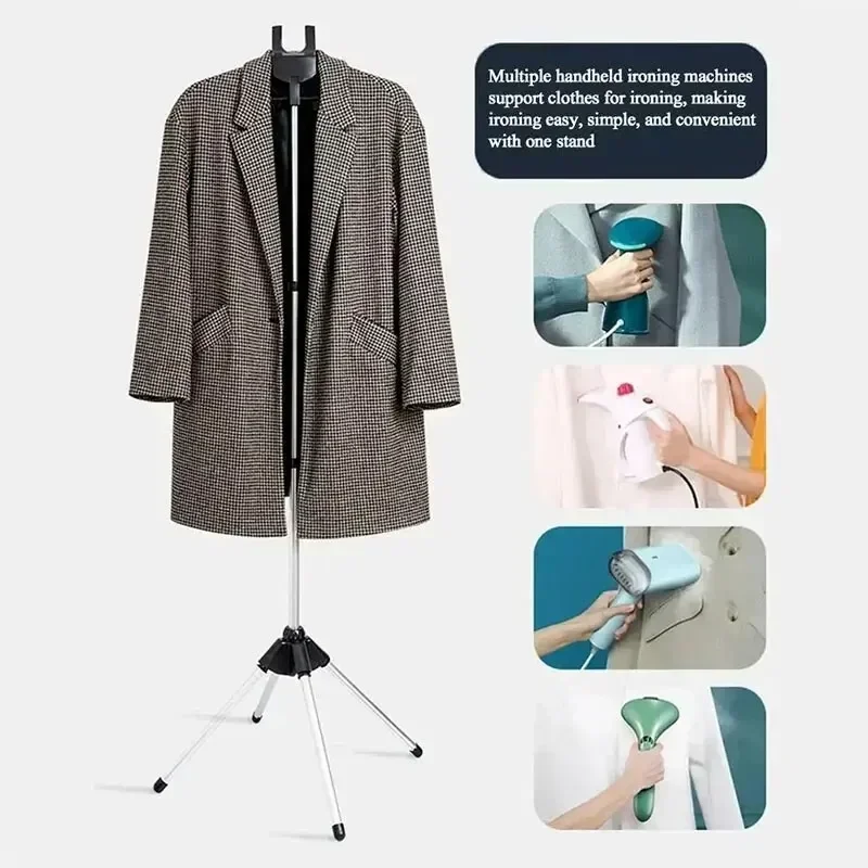 Clothes Steamer Rack Steamer Stand Telescopic Garment Steamer Rack Height Adjustable Garment Foldable Standing Hanger for Steaming Clothes