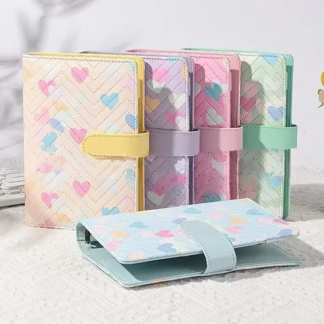 A6 PU Leather Binder 6-ring Notebook, Stylish Design, Personal Notebook Binder Cover, Can Be Used For Cash Budget Storag 1