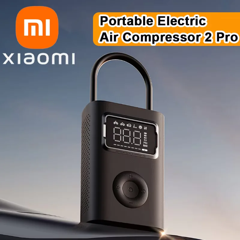 Xiaomi Mijia Air Pump 2Pro Speed Boost Mini Portable Electric Air Compressor 150PSI Type-C LED Multitool Inflator