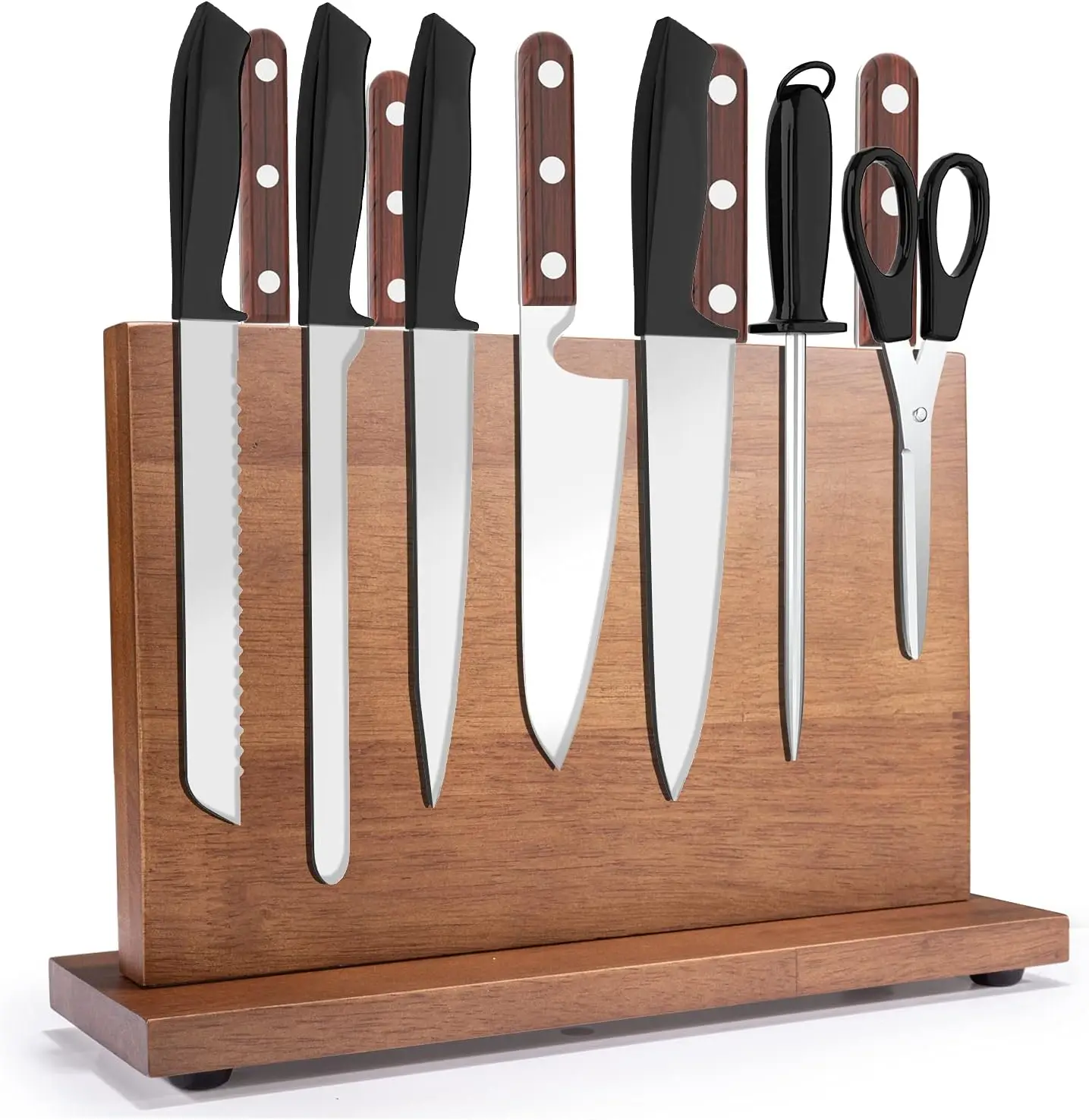 Knife Block knife holder stand for kitchen counter,wood Knife