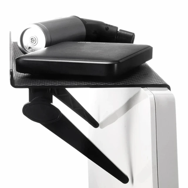 TV 화면 위의 잡동사니를 해결하는 다목적 정리 선반