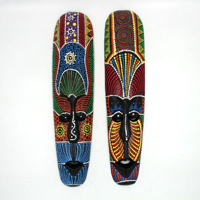 

Тайские ремесла в горошек mask50, резьба по дереву, украшение на стену и искусственная резьба, кулон, креативный ретро