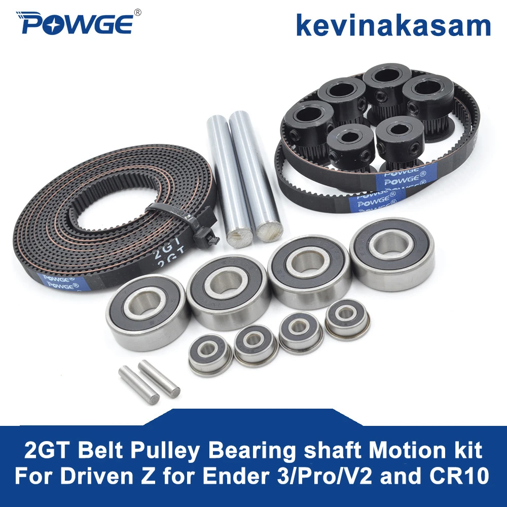 Powge Kevinakasam Gt2 2gt Timing Belt Pulley Bearing Motion Kit For Driven Z For Ender 3/pro/v2