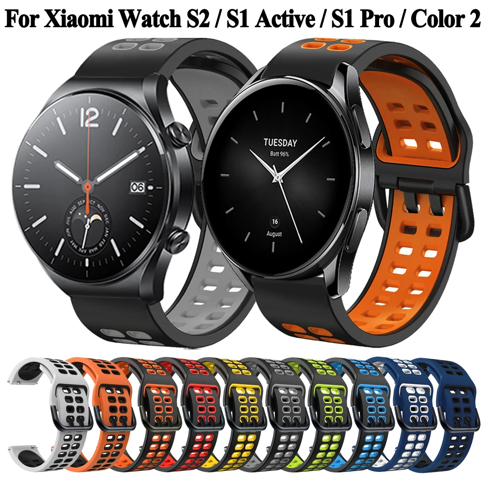 Cinturino Per Xiaomi Mi Watch S1 Pro Active Straps Colore 2 Sport Bracciale In Silicone 22Mm Cinturini Mi Watch S2 46Mm 42Mm Cintura Correa