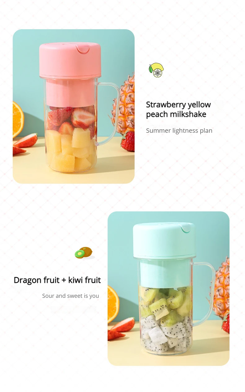 New Portable Electric Juicer Blender Milkshake Cup Fruit Blender Kitchen Tool