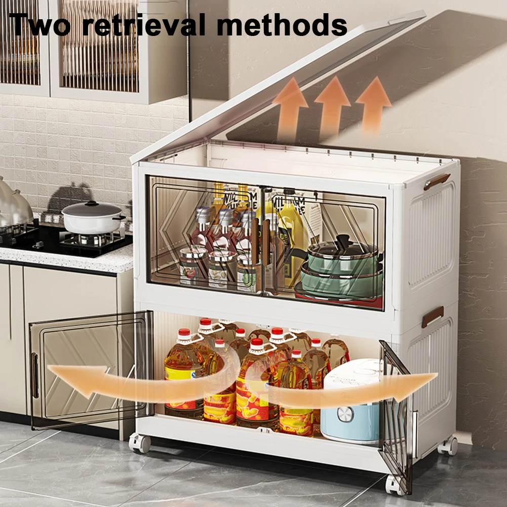 4 Tier Rolling Plastic Storage Containers with Lids