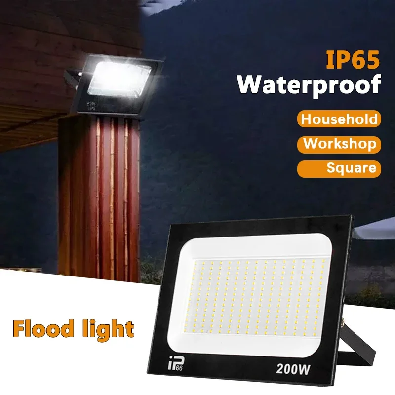 LED Floodlight Outdoor IP66 Waterproof Path Light Spotlight 10W 20W 30W 50W 100W 200W Outdoor Garden Porch Courtyard Lamp AC220V - 3