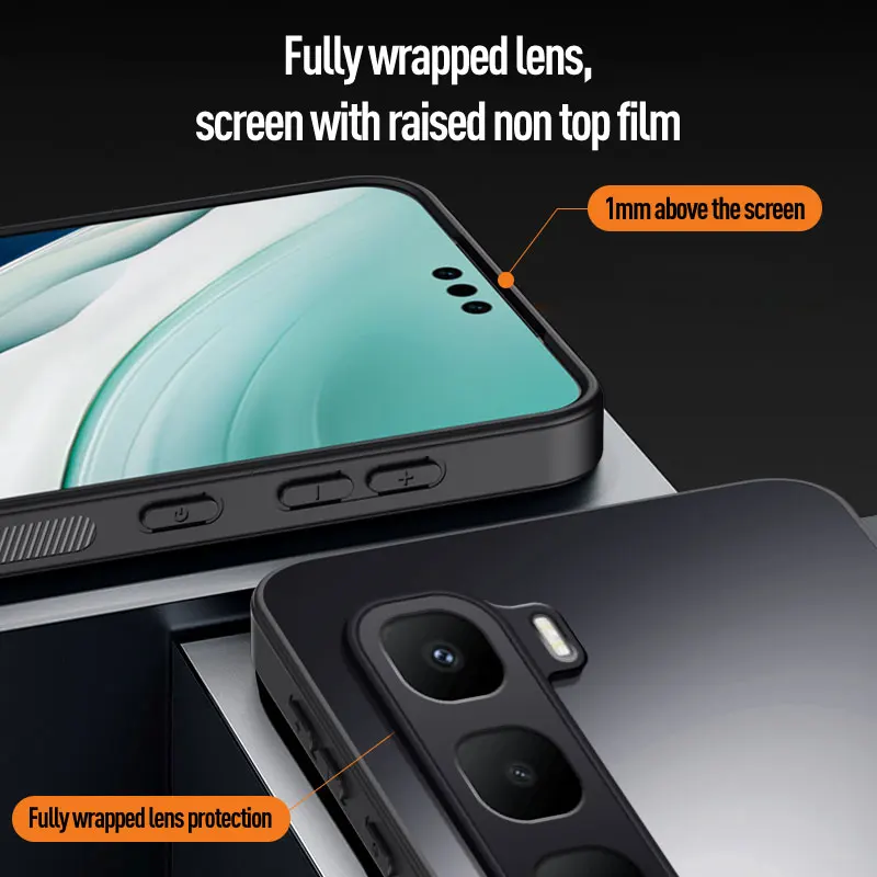 Luxury Acrylic Frosted Case with Anti-Drop Bumper