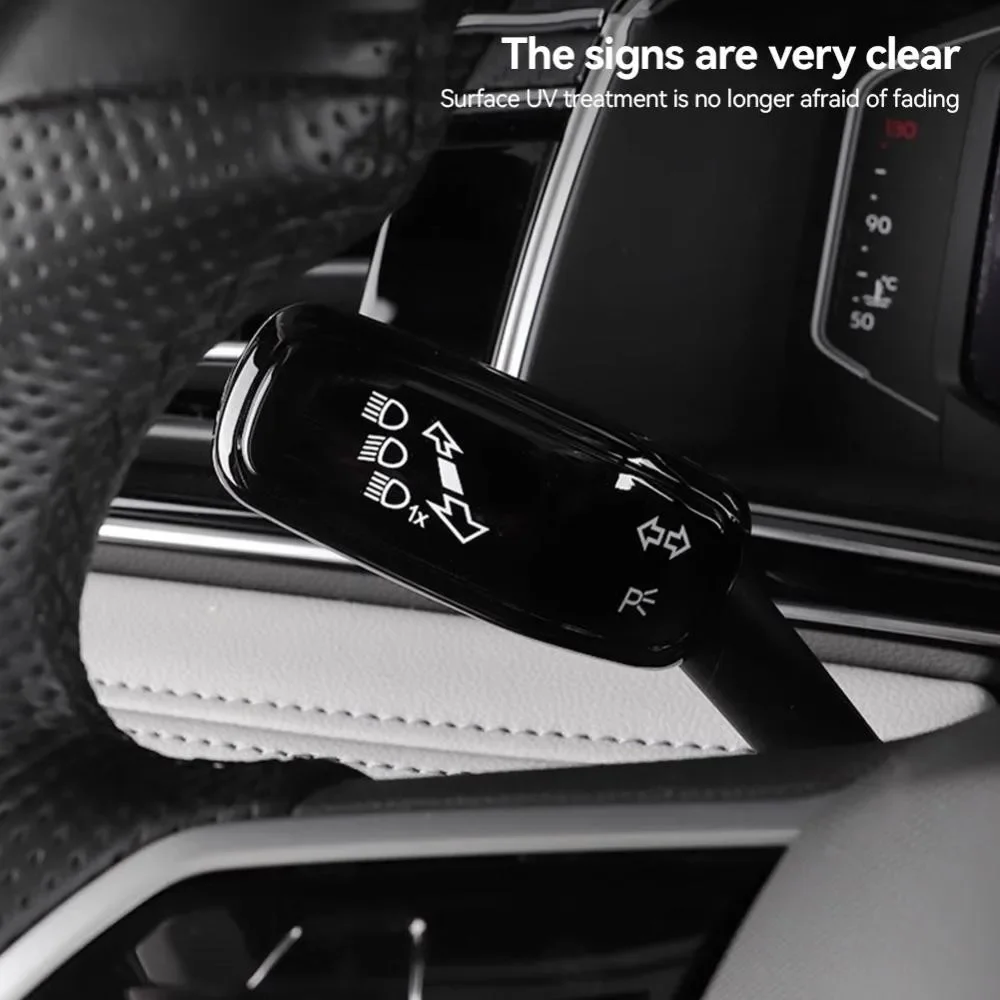 Steering Wheel Wiper Trim Headlight Button Cover Car Interior Mouldings For VW Polo Golf 7 Golf 8 Jetta Tiguan 2Pcs