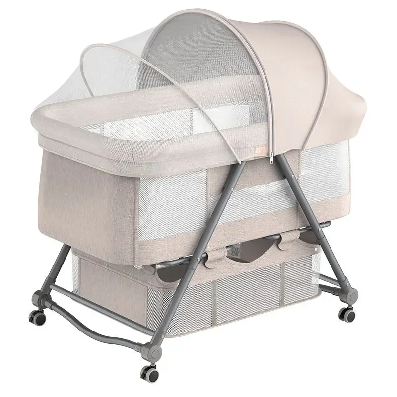 

Baby Crib Portable Crib Portable Newborn Travel Sleeper Folding Bassinet with Mosquito Net Play Large Space Bird's Nest Baby Bed
