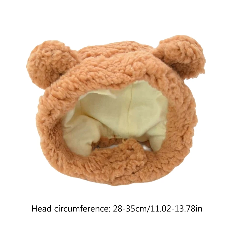 Hat Pet Neck & Ear Warmer Bear Cap with Ears Party Costume Accessories