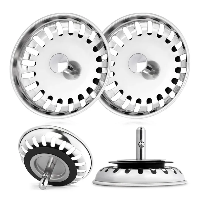 Kitchen Sink Sewer Strainer Basin Drain Stopper Stainless Steel Sink Waste Plug Filter Anti-clog Floor Drain Accessories