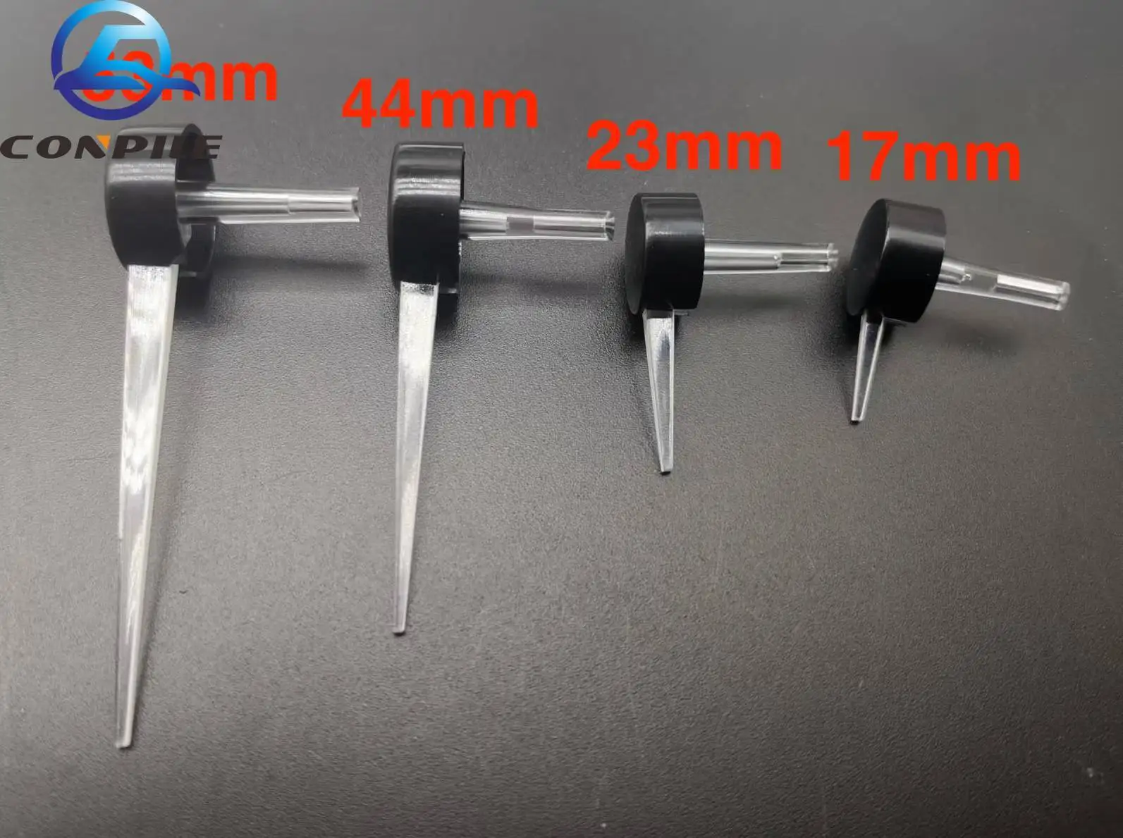 차량용 계기판 포인터, 투명 샤프트, 표준 라이트 가이드 포인터, 클러스터 홀, 1.0mm, 23mm, 50mm, 1 개