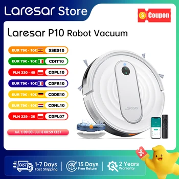 Laresar P10 Robot Aspirapolvere Mop 4500Pa Cordless APP Controllo Giroscopio Intelligente Mappa Pianificata Lavaggio del Pavimento della Casa Pulizia dei Tappeti 1