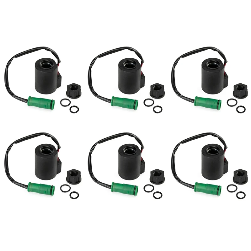 

6X 24V Solenoid Valve Coil For Volvo Excavator EC140 EC160 EC210 EC240 EC290 EC330 EC360 EC460 EC210B 14527267